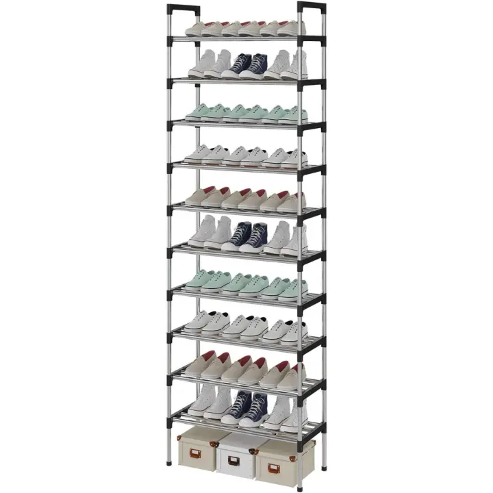 Estante de Zapatos Ajustable para 30 Pares Diseño Apilable Industrial Robusto, Duradero, Fácil de Limpiar Ahorro de Espacio - 1