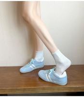 Nuevo verano océano azul suela suave cómodo con cordones de fondo plano estudiante universitario deportes y zapatos de ocio - details 8