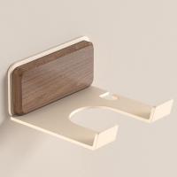 Soporte para secador de pelo de madera sin perforación, estante de almacenamiento para secador de pelo autoadhesivo impermeable, estante de baño de montaje en pared a prueba de herrumbre - details 6