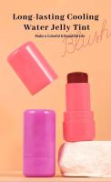 Marca fabrica contorno multicolor hidratante labio mejilla doble propósito blanco marca Logo Jelly Blush Stick - details 0