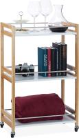 Camarera con 3 Repisas y Ruedas Giratorias, Blanco, 76,5 x 46 x 38 cm - details 23