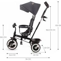 Triciclo Evolutivo, Bicicleta Sin Pedales, Bicicleta Bebe, Plegable, Para Niños, Cinturón, Con Accesorios, Portavasos, Cesta, 9 Meses a 25 kg, Verde - details 14