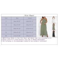 Traje formal de mujer, vestido largo bohemio liso con tirantes divididos, moda casual para el verano 2024 - details 4