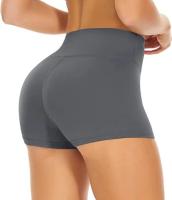 Ropa ajustada de cintura alta para mujer, moda de verano 2025, ropa deportiva para gimnasio, pantalones cortos para correr, pantalones cortos de entrenamiento ajustados a prueba de costuras para Yoga - details 9