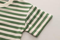 Conjunto De Ropa Infantil Para Bebé De Verano Con Estampado Rayado Camiseta Y Shorts De Algodón Y Poliéster Estilo Casual Para Niños - details 6