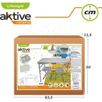62643 - Mesa plegable portátil camping para 2 personas, Incluye 2 taburetes, conjunto jardín con sillas - details 6