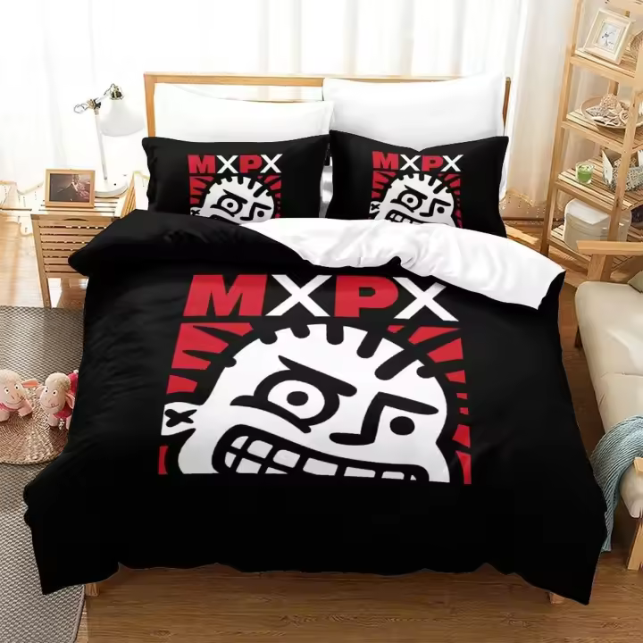 Conjunto de Ropa de Cama de Música Rock 3D Impresa Tamaño Cama Sencilla, Plena, Rey, Varon - 1