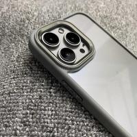 Funda de Metal con Marco para iPhone Cubierta Suave de Acrílico Transparente a Prueba de Golpes - details 3