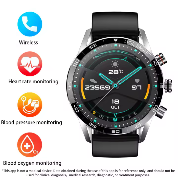 Relojes inteligentes hombre Fitness deporte Bluetooth llamada sano ritmo cardíaco inteligente dormir mujer reloj - 1