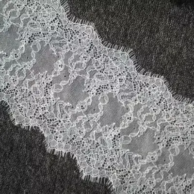 Encaje de Pelo Transparente Bi-colorido Bello para DIY Ropa con Bordado Accesorios de Costura Material de Tela de Malla de Poliéster - 1