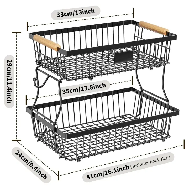 Organizador de cocina de doble capa para condimentos, verduras y frutas, braet, braet desmontable para cosméticos de baño, iluminación - 1