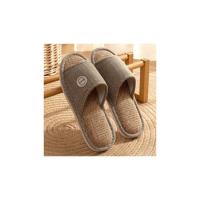 Zapatillas de lino antideslizantes para hombre y mujer, zapatos transpirables, planos de cáñamo de algodón cómodos, informales, para el hogar y el dormitorio - details 13