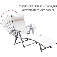 Sillón de Jardín Plegable con Resalto Ajustable 7 Niveles Carga de 165kg - details 3
