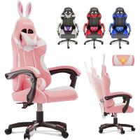 Silla de Juegos Profesional con Masajeador Ergonómica de Oficina con Altura Ajustable y Respaldar Rebotable - details 44