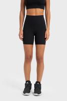 Pantalones cortos de gimnasio acanalados negros para mujer, pantalones cortos deportivos de cintura alta transpirables para Fitness, pantalones cortos de Yoga con realce, pantalones cortos para correr para mujer - details 4