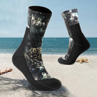 Calcetines de Buceo SWROW 5mm CR de Neopreno Camuflaje para Playa Calcetines de Natación Cálidos para Scuba Diving Surf Board - details 1