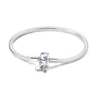 Pulseras de seguridad de corazón de melocotón de Plata de Ley para mujer, dijes colgantes originales, cuentas para joyería - details 9