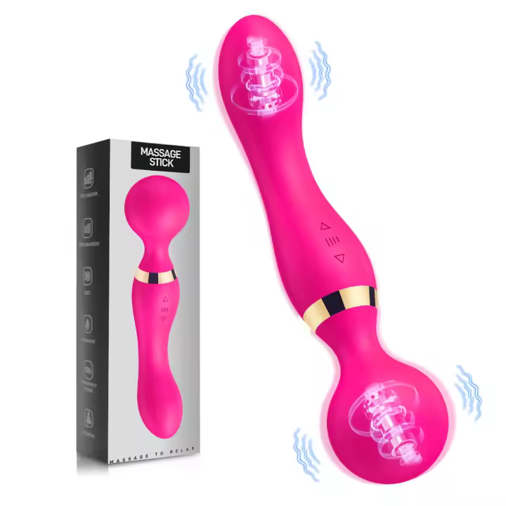 Vibradores de clítoris potentes de doble cabeza para mujeres AV varita mágica consolador masajeador punto G orgasmo estimulador de clítoris masturbador - 1