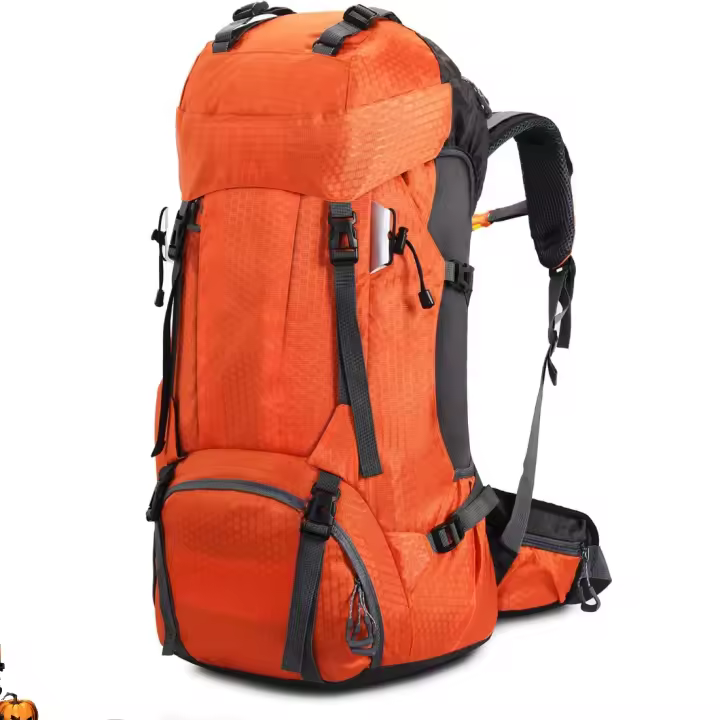 Mochila de senderismo ligera impermeable de 60L con cubierta de lluvia, mochila deportiva al aire libre para escalada, acampar y turismo - 1