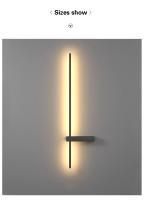 Lámpara LED de pared impermeable para exteriores, iluminación larga moderna para balcón, pasillo, puerta de villa, jardín - details 4