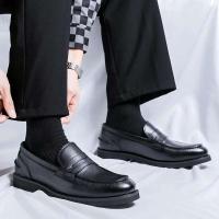 Zapatos Loarf de vestir de cuero de fibra ultrafina suave con suela gruesa para hombre - details 2