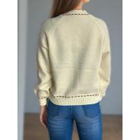 Ropa de mujer elegante de punto suelto con cuello redondo y manga larga a la moda para primavera y otoño - details 5
