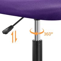Silla Escritorio de Oficina Ergonómica Silla Giratoria Altura Ajustable sin Reposabrazos Asiento Malla Rosa - details 17