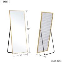 Espejo de Pierna Largo Completo con Soporte 43 x 16 Pulgadas Espejo Grande para Montar en la Pared - details 1