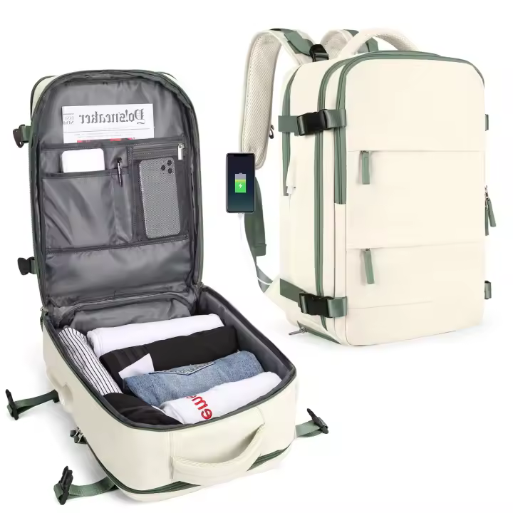 Mochila de Viaje Avión Impermeable 40x20x25 Para Hombres y Mujeres Ideal para Deportes al Aire Libre Bolsa Informal para Escuela y Computadora Portátil - 1