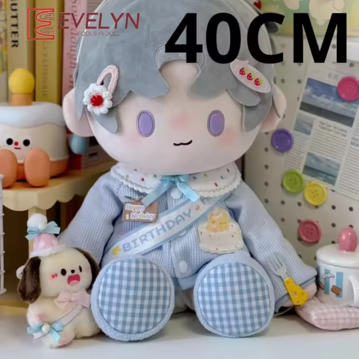 Evelyn-ropa de muñeca de algodón de 40cm, conjunto de ropa de muñeco de peluche Love And Deepspace Xavier Zayne Rafayel ralayo Sylus Caleb, regalo para niños - 1