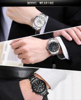 Reloj de Acero Inoxidable con Correa de Negocios Casual CURREN 8056 Calendario de Cuarzo de Lujo para Hombres Resistente al Agua Estilo Formal - details 9