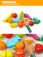 Juguetes de Cocina de Madera para Niños Juego de Pretendida de Verduras y Frutas para Niñas Regalos de Madera Recomendado para 4-10 años - details 3