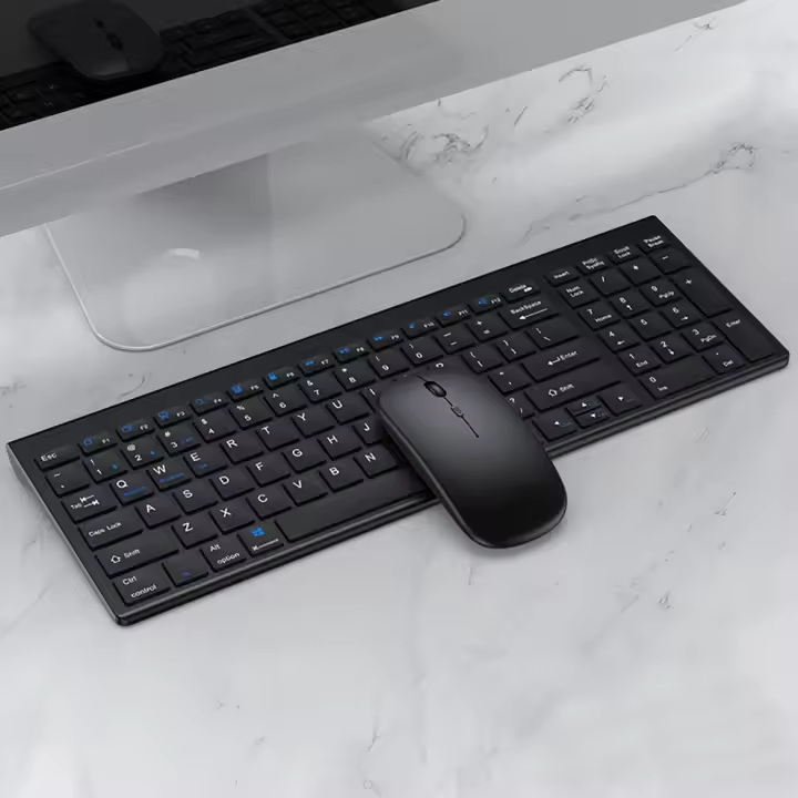 Jomaa-conjunto de teclado y ratón inalámbrico para ordenador portátil, accesorio recargable y delgado con Bluetooth, USB 2,4G, Combo de teclado y ratón - 1
