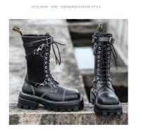 Trabajo impermeable senderismo combate cordones botas de tacón bajo, botines - details 11