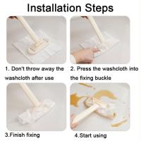 Organizador de toallas para la cara con ventosa de plástico, caja de almacenamiento de toallitas extraíble para ahorrar espacio, montada en la pared con fregona de mano - details 6