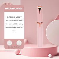 Recortador de cejas eléctrico USB, afeitadora de depilación de cejas indolora para cara, cejas, labios Fuzz de melocotón - details 1