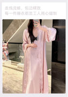 Elegante Vestido de Noche de Seda de Hielo Robe de Dormir de Alta Gama para Mujeres - details 8
