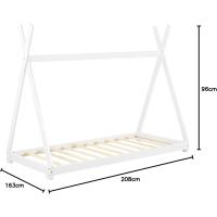 Cama para niños pequeños Cama Infantil 160 x 80cm Estructura Tipi de Madera Pino Color Pino Natural - details 59
