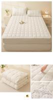 Bonenjoy, 1 pieza, colchón acolchado, colcha suave, adornos de cama finos, funda para alfombrilla de cama de Color sólido, suelo de colchón para el hogar (sin funda de almohada) - details 12