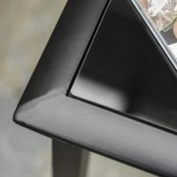 Tumbonas de jardín para exteriores con mesa auxiliar de vidrio templado, tumbonas con respaldo y reposabrazos para patio, piscina, terraza exterior, negro. - details 16