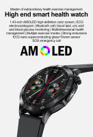 2025 Nuevo ET381 Smartwatch Asistente de voz ECG Electrocardiograma Detección de glucosa en sangre no invasiva Pantalla AMOLED Compatible con Android IOS Smartwatch - details 0