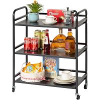 Carrito Cocina,Carro Auxiliar de Metálicos de 3 Niveles Cocina o Multiuso con Ruedas,para el hogar,60×30×75cm,Blanco - details 27