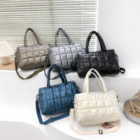 Bolso cruzado de algodón para mujer, bolsa de hombro de gran capacidad, a la moda, estilo Boston - details 17