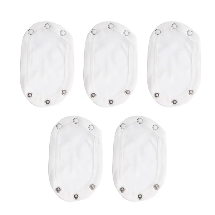 Pelele Unisex de 5 piezas para Bebé y Niño, mono superutilitario, Mono para pañales, película extensible (blanco) - 1
