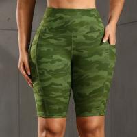 Pantalones cortos de yoga lisos para mujer, medias de entrenamiento con 3 bolsillos, cintura alta, levantamiento de glúteos, pantalones cortos elásticos para ciclismo, ropa deportiva - details 2