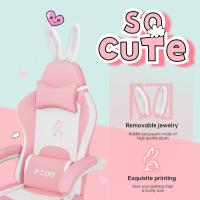 Silla Gaming Ergonómica Tejido de Alta Tecnología Silla de Oficina con Reposapiés Negro - details 23