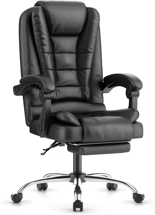 Silla de Oficina Ergonómica de Altura Ajustable Silla de Escritorio con Resalto Alto con Función de Inclinación Silla Reclinable para Computadora - 1