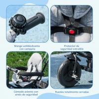 Triciclo para Bebés 6 en 1 Evolutivo con Toldo Plegable, Mango de Empuje, Cinturón de Seguridad, Cesto de Carga 25kg Deportes y Aire Libre - details 29