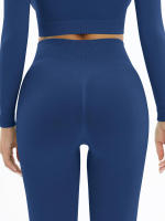 Mallas de Yoga sin costuras para mujer, pantalones deportivos de cintura alta, Leggings de gimnasio, pantalones de entrenamiento de realce, Leggings para correr y Fitness - details 5