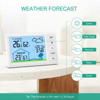 -Estación Meteorológica Inalámbrica para exteriores, termómetro Digital para interiores, higrómetro, Monitor de temperatura y humedad con reloj para el hogar - details 3